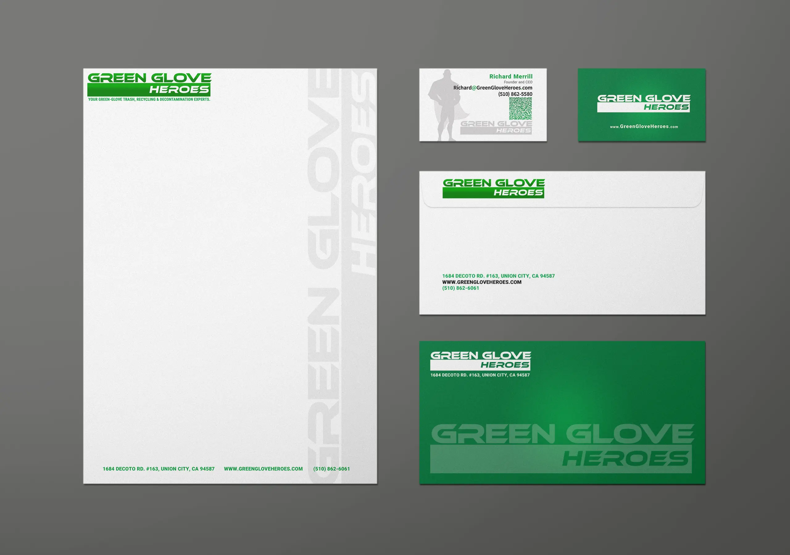 Green Glove Heroes Stationary